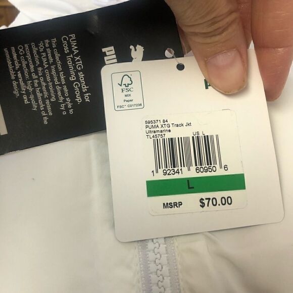 Puma XTG Track Zip Up Jacket Ultramarine Size L - Picture 11 of 11